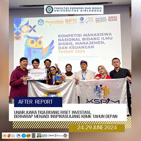 UNAIR JUARA TIGA BIDANG RISET INVESTASI, BERHARAP MENJADI INSPIRASI AJANG KBMK TAHUN DEPAN