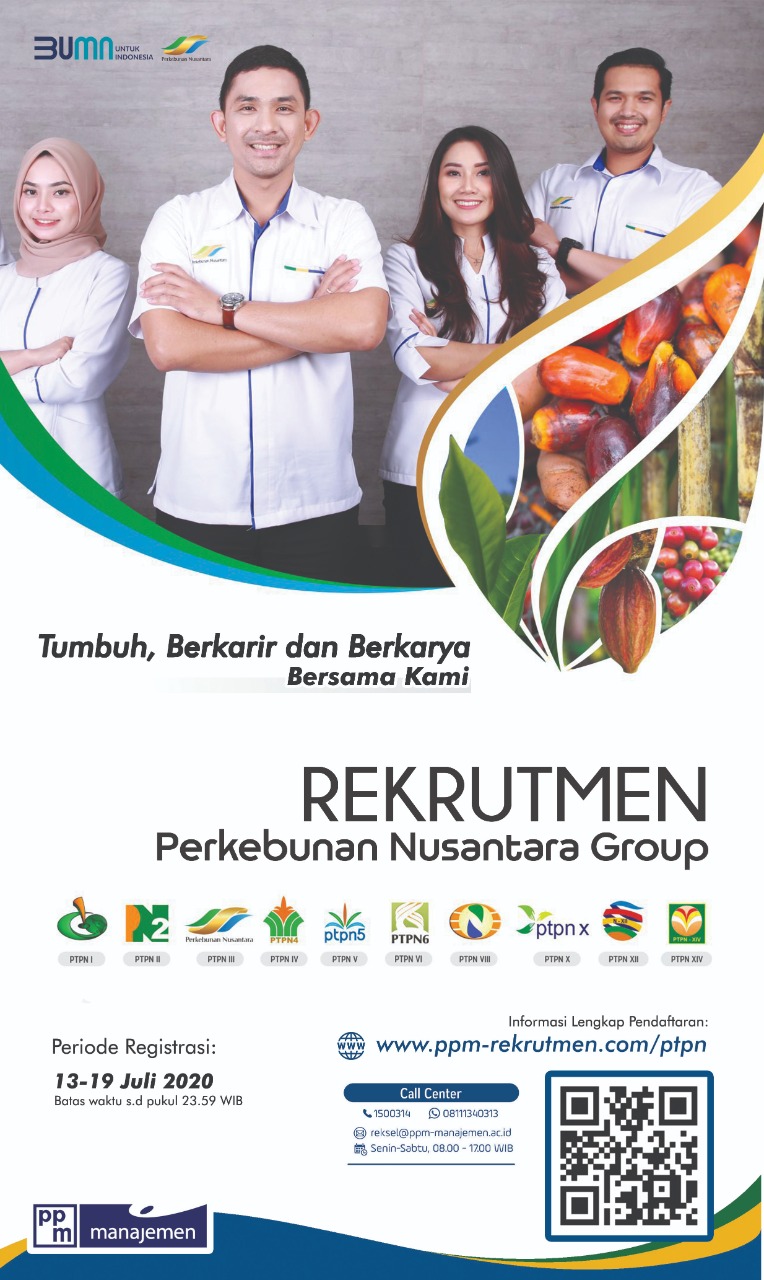 rekutmen PTPN group Juli 2020