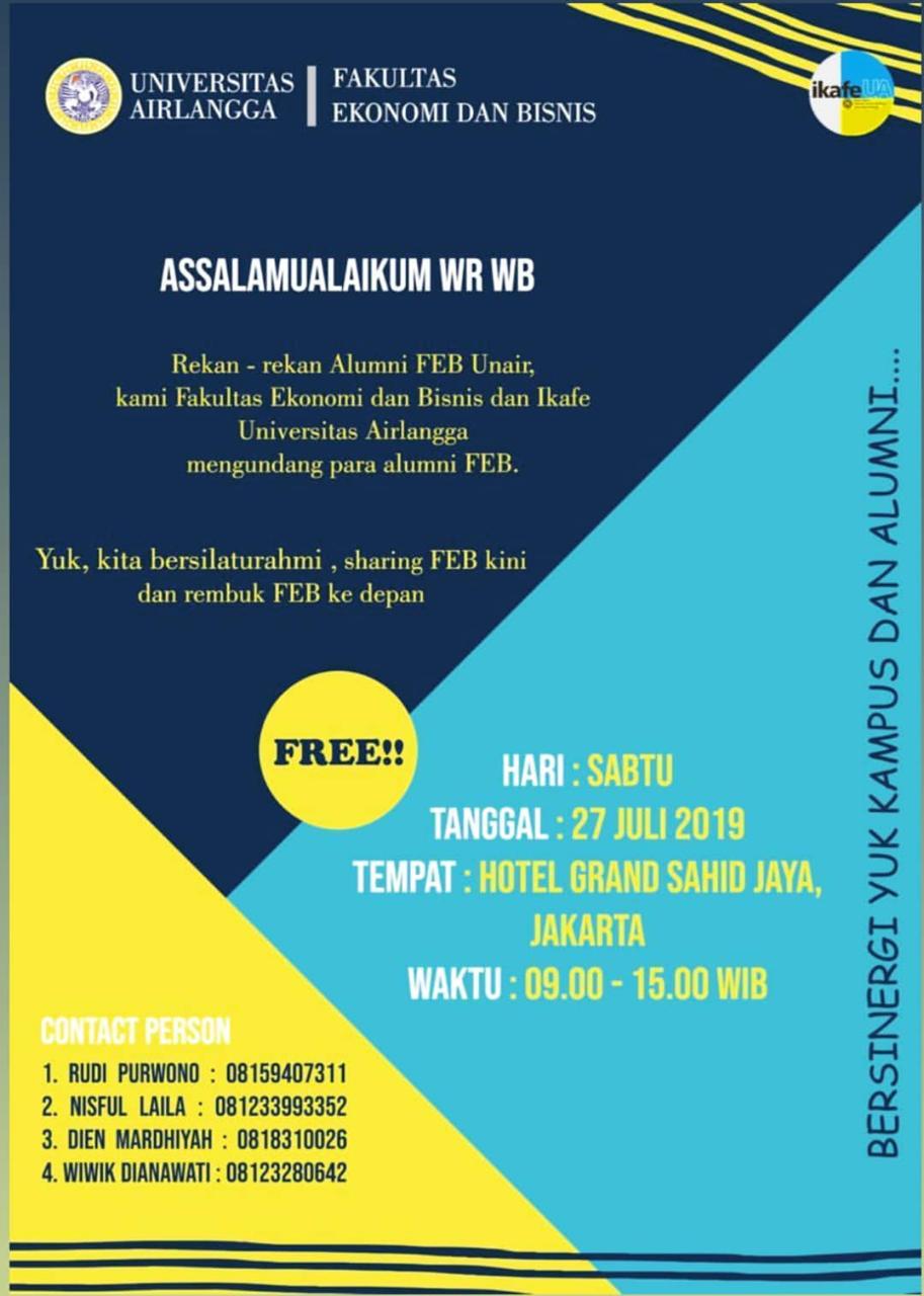 Poster Reuni Akbar FEB Unair 2019